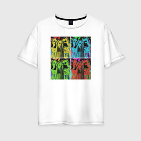Женская футболка хлопок Oversize с принтом CREAM SODA в Санкт-Петербурге, 100% хлопок | свободный крой, круглый ворот, спущенный рукав, длина до линии бедер
 | cream soda | крем сода | музык | музыкальная группа | русская музыка