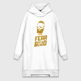 Платье-худи хлопок с принтом Fear The Beard в Санкт-Петербурге,  |  | Тематика изображения на принте: basketball | beard | game | harden | houston | james | nba | rockets | sport | баскетбол | борода | джеймс | нба | рокетс | спорт | тренер | харден | хьюстон | чемпион