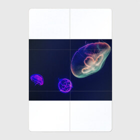 Магнитный плакат 2Х3 с принтом Фантастическая медуза в Санкт-Петербурге, Полимерный материал с магнитным слоем | 6 деталей размером 9*9 см | медуза | медуза в море | морская медуза | плавающая медуза | светящаяся медуза