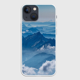 Чехол для iPhone 13 mini с принтом Горы в Санкт-Петербурге,  |  | гора | гористый | горы | небеса | небо | облака | облако | пейзаж | пейзажи | туча | тучи | холм | холмистый | холмы