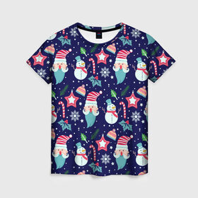 Женская футболка 3D с принтом Новый год в Санкт-Петербурге, 100% полиэфир ( синтетическое хлопкоподобное полотно) | прямой крой, круглый вырез горловины, длина до линии бедер | 2020 | family look | merry christmas | new year | год крысы | зима | новый год | праздник | рождество | фэмили лук