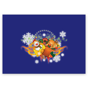 Поздравительная открытка с принтом Новогоднее настроение в Санкт-Петербурге, 100% бумага | плотность бумаги 280 г/м2, матовая, на обратной стороне линовка и место для марки
 | 