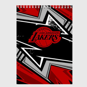 Скетчбук с принтом LA LAKERS RED в Санкт-Петербурге, 100% бумага
 | 48 листов, плотность листов — 100 г/м2, плотность картонной обложки — 250 г/м2. Листы скреплены сверху удобной пружинной спиралью | Тематика изображения на принте: bryant | james | jordan | kobe | la lakers | lakers | lebron | nba | баскетбол | брайант | брайнт | джеймс | джордан | коби | леброн | лейкерс | лэйкерс | мамба | нба | черная