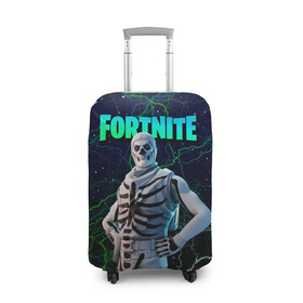 Чехол для чемодана 3D с принтом Fortnite Skull Trooper в Санкт-Петербурге, 86% полиэфир, 14% спандекс | двустороннее нанесение принта, прорези для ручек и колес | chapter 2 | fortnite | fortnite 3 | fortnite skull | fortnite skull trooper | fortnitemare | halloween | skull trooper | лого фортнайт | сет skull trooper | скелет | скин скелет | фортнайт | фортнайт глава 2 | фортнайт скелет | хэллоуин | хэллоуин фортнай