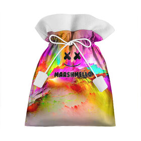 Подарочный 3D мешок с принтом Marshmello в Санкт-Петербурге, 100% полиэстер | Размер: 29*39 см | Тематика изображения на принте: fortnite | marshmello | диджей | клуб | клубная музыка | маршмелло | маршмеллоу | маршмелоу | музыка | фортнайт