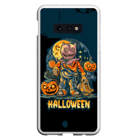 Чехол для Samsung S10E с принтом Happy Halloween в Санкт-Петербурге, Силикон | Область печати: задняя сторона чехла, без боковых панелей | diy | ghost | halloween | horror | makeup | scary | skull clown | trick or treat | вампир | ведьма | кошка | луна | магия | ночь | тыква | хэллоуин