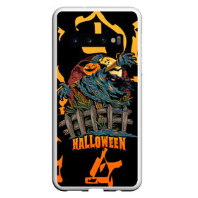 Чехол для Samsung Galaxy S10 с принтом Happy Halloween в Санкт-Петербурге, Силикон | Область печати: задняя сторона чехла, без боковых панелей | 