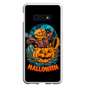 Чехол для Samsung S10E с принтом Happy Halloween в Санкт-Петербурге, Силикон | Область печати: задняя сторона чехла, без боковых панелей | diy | ghost | halloween | horror | makeup | scary | skull clown | trick or treat | вампир | ведьма | кошка | луна | магия | ночь | тыква | хэллоуин