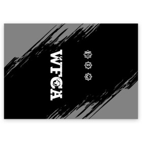 Поздравительная открытка с принтом AKHMAT | WFCA (Z) в Санкт-Петербурге, 100% бумага | плотность бумаги 280 г/м2, матовая, на обратной стороне линовка и место для марки
 | aca | ahmat | akhmat | championship akhmat | chechen | fight | fight club | iamfighter | mma | wfca | ахмат | ахмат сила | бои без правил | грозный | чечня