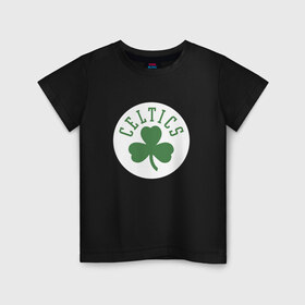 Детская футболка хлопок с принтом Boston Celtics в Санкт-Петербурге, 100% хлопок | круглый вырез горловины, полуприлегающий силуэт, длина до линии бедер | 
