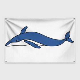 Флаг-баннер с принтом Кит в Санкт-Петербурге, 100% полиэстер | размер 67 х 109 см, плотность ткани — 95 г/м2; по краям флага есть четыре люверса для крепления | вода | животное | кит | море | морской | синий