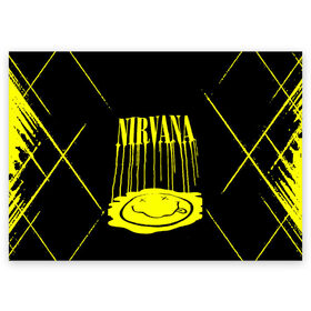 Поздравительная открытка с принтом NIRVANA в Санкт-Петербурге, 100% бумага | плотность бумаги 280 г/м2, матовая, на обратной стороне линовка и место для марки
 | Тематика изображения на принте: dave grohl | dave grohl nirvana | geffen | krist novoselic | kurt cobain | kurt cobain nirvana | music | nirvana | nirvana dave grohl | nirvana remastered | nirvana remastered videos | remastered music videos | rock | smells like teen spirit