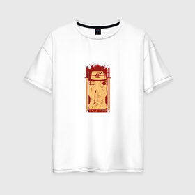Женская футболка хлопок Oversize с принтом Itachi в Санкт-Петербурге, 100% хлопок | свободный крой, круглый ворот, спущенный рукав, длина до линии бедер
 | 