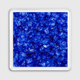 Магнит 55*55 с принтом Cry$tal$ в Санкт-Петербурге, Пластик | Размер: 65*65 мм; Размер печати: 55*55 мм | Тематика изображения на принте: abstraction | blue | crystals | pebbles | shine | stones | structure | texture | абстракция | блеск | галька | камни | кристалы | синий | структура | текстура