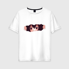 Женская футболка хлопок Oversize с принтом Аниме прорывается в наш мир в Санкт-Петербурге, 100% хлопок | свободный крой, круглый ворот, спущенный рукав, длина до линии бедер
 | 