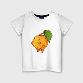 Детская футболка хлопок с принтом Спелый и сочный в Санкт-Петербурге, 100% хлопок | круглый вырез горловины, полуприлегающий силуэт, длина до линии бедер | абрикос | абрикосы | арт | мило | милота | персик | персики | рисунок | свежий продукт | свежий фрукт | фрукт