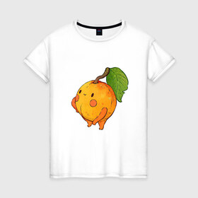Женская футболка хлопок с принтом Спелый и сочный в Санкт-Петербурге, 100% хлопок | прямой крой, круглый вырез горловины, длина до линии бедер, слегка спущенное плечо | абрикос | абрикосы | арт | мило | милота | персик | персики | рисунок | свежий продукт | свежий фрукт | фрукт