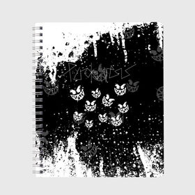 Тетрадь с принтом Pyrokinesis в Санкт-Петербурге, 100% бумага | 48 листов, плотность листов — 60 г/м2, плотность картонной обложки — 250 г/м2. Листы скреплены сбоку удобной пружинной спиралью. Уголки страниц и обложки скругленные. Цвет линий — светло-серый
 | Тематика изображения на принте: pyrokinesis | андрей пирокинезис | каждаябарбистерва | левый баттл | музыка | музыкант | пирокинезис | рэп | рэпер