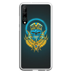 Чехол для Honor P30 с принтом PHARAOH 2.0 в Санкт-Петербурге, Силикон | Область печати: задняя сторона чехла, без боковых панелей | абстракция | геометрия | головы животных | злое | необычное | неон | прикольное | текстура | черепа | эпичное | яркое