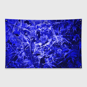Флаг-баннер с принтом Dark Blue Gan в Санкт-Петербурге, 100% полиэстер | размер 67 х 109 см, плотность ткани — 95 г/м2; по краям флага есть четыре люверса для крепления | abstraction | blue | frost | frozen | ice | shine | surface | texture | абстракция | блеск | замерзший | лед | мороз | поверхность | синий | текстура