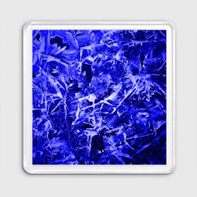 Магнит 55*55 с принтом Dark Blue Gan в Санкт-Петербурге, Пластик | Размер: 65*65 мм; Размер печати: 55*55 мм | Тематика изображения на принте: abstraction | blue | frost | frozen | ice | shine | surface | texture | абстракция | блеск | замерзший | лед | мороз | поверхность | синий | текстура