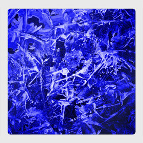 Магнитный плакат 3Х3 с принтом Dark Blue Gan в Санкт-Петербурге, Полимерный материал с магнитным слоем | 9 деталей размером 9*9 см | Тематика изображения на принте: abstraction | blue | frost | frozen | ice | shine | surface | texture | абстракция | блеск | замерзший | лед | мороз | поверхность | синий | текстура