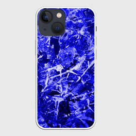 Чехол для iPhone 13 mini с принтом Dark Blue Gan в Санкт-Петербурге,  |  | abstraction | blue | frost | frozen | ice | shine | surface | texture | абстракция | блеск | замерзший | лед | мороз | поверхность | синий | текстура