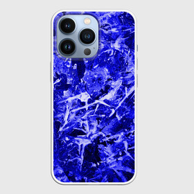 Чехол для iPhone 13 Pro с принтом Dark Blue Gan в Санкт-Петербурге,  |  | abstraction | blue | frost | frozen | ice | shine | surface | texture | абстракция | блеск | замерзший | лед | мороз | поверхность | синий | текстура