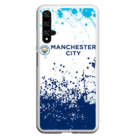 Чехол для Honor 20 с принтом Manchester City. в Санкт-Петербурге, Силикон | Область печати: задняя сторона чехла, без боковых панелей | fc | football | football club | manchester city | sport | манчестер сити | спорт | спортивные | униформа | фирменные цвета | фк | футбол | футбольный клуб