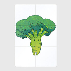 Магнитный плакат 2Х3 с принтом Симпатичный брокколи в Санкт-Петербурге, Полимерный материал с магнитным слоем | 6 деталей размером 9*9 см | арт | брокколи | мило | милота | овощ | овощи | рисунок | свежие овощи | свежий овощ | свежий продукт