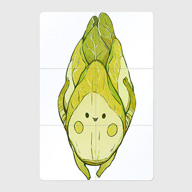 Магнитный плакат 2Х3 с принтом Цикорий в Санкт-Петербурге, Полимерный материал с магнитным слоем | 6 деталей размером 9*9 см | арт | мило | милота | овощ | овощи | рисунок | свежие овощи | свежий овощ | свежий продукт | цикорий