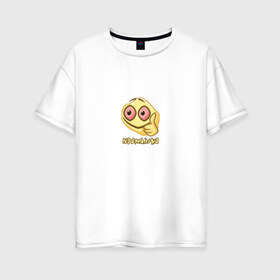 Женская футболка хлопок Oversize с принтом Нормально (мем) в Санкт-Петербурге, 100% хлопок | свободный крой, круглый ворот, спущенный рукав, длина до линии бедер
 | 