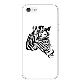 Чехол для iPhone 5/5S матовый с принтом Zebra в Санкт-Петербурге, Силикон | Область печати: задняя сторона чехла, без боковых панелей | africa | black | savanna | stripe | white | zebra | африка | белый | зебра | полоска | саванна | черный