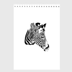 Скетчбук с принтом Zebra в Санкт-Петербурге, 100% бумага
 | 48 листов, плотность листов — 100 г/м2, плотность картонной обложки — 250 г/м2. Листы скреплены сверху удобной пружинной спиралью | africa | black | savanna | stripe | white | zebra | африка | белый | зебра | полоска | саванна | черный