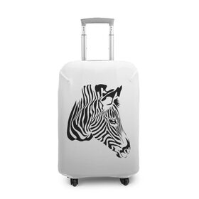 Чехол для чемодана 3D с принтом Zebra в Санкт-Петербурге, 86% полиэфир, 14% спандекс | двустороннее нанесение принта, прорези для ручек и колес | africa | black | savanna | stripe | white | zebra | африка | белый | зебра | полоска | саванна | черный