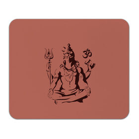 Коврик для мышки прямоугольный с принтом Бог Шива в Санкт-Петербурге, натуральный каучук | размер 230 х 185 мм; запечатка лицевой стороны | бог шива. | духовность | иероглифы | индийские боги | индуистское божество