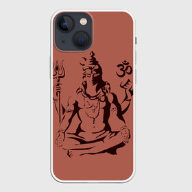Чехол для iPhone 13 mini с принтом Бог Шива в Санкт-Петербурге,  |  | бог шива. | духовность | иероглифы | индийские боги | индуистское божество