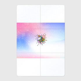 Магнитный плакат 2Х3 с принтом Единорог в Санкт-Петербурге, Полимерный материал с магнитным слоем | 6 деталей размером 9*9 см | unikorn | единорог | единорожка | конь | радуга | рог | цветной