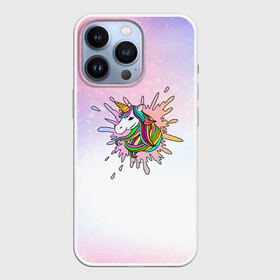 Чехол для iPhone 13 Pro с принтом Единорог красочный в Санкт-Петербурге,  |  | unikorn | единорог | единорожка | конь | радуга | рог | цветной