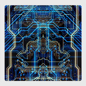 Магнитный плакат 3Х3 с принтом Сircuit-$$$ в Санкт-Петербурге, Полимерный материал с магнитным слоем | 9 деталей размером 9*9 см | Тематика изображения на принте: abstraction | chip | circuit | lines | neon | processor | shapes | texture | абстракция | линии | неон | процессор | схема | текстура | формы | чип