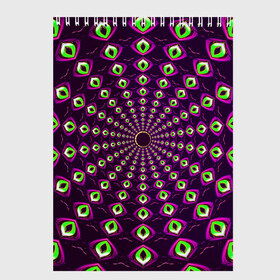 Скетчбук с принтом Fractal-$$$ в Санкт-Петербурге, 100% бумага
 | 48 листов, плотность листов — 100 г/м2, плотность картонной обложки — 250 г/м2. Листы скреплены сверху удобной пружинной спиралью | abstraction | fractal | light green | mandala | pattern | pink | shape | symmetry | texture | абстракция | розовый | салатовый | симметрия | текстура | узор | формы | фрактал