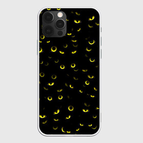 Чехол для iPhone 12 Pro Max с принтом Ночные взгляды в Санкт-Петербурге, Силикон |  | Тематика изображения на принте: halloween | глаз | глаза | желтый | зрачок | кот | кошачьи | кошка | ночь | паттерн | хэллоуин