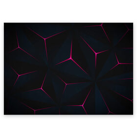 Поздравительная открытка с принтом Тетраэдр в Санкт-Петербурге, 100% бумага | плотность бумаги 280 г/м2, матовая, на обратной стороне линовка и место для марки
 | Тематика изображения на принте: геометрическая фигура | многогранник | неоновый тетраэдр | тетраэдр | тетраэдры | треугольник | треугольники | четырехгранник