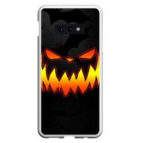 Чехол для Samsung S10E с принтом Pumpkin smile and bats в Санкт-Петербурге, Силикон | Область печати: задняя сторона чехла, без боковых панелей | 2020 | bat | bats | face | halloween | mask | nightmare | pumpkin | scary | smile | smiling | летучая | лицо | маска | мыши | мышь | привидение | страшная | тыква | улыбка | хэлоуин