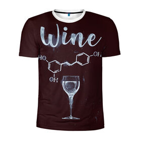 Мужская футболка 3D спортивная с принтом Формула Винишка в Санкт-Петербурге, 100% полиэстер с улучшенными характеристиками | приталенный силуэт, круглая горловина, широкие плечи, сужается к линии бедра | Тематика изображения на принте: wine | винишко | вино | виски | девичник