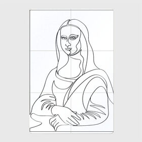 Магнитный плакат 2Х3 с принтом Мона Лиза. Силуэт в Санкт-Петербурге, Полимерный материал с магнитным слоем | 6 деталей размером 9*9 см | Тематика изображения на принте: возрождение | джоконда | ласика | леонардо да винчи | мона лиза | портрет | ренессанс | художник