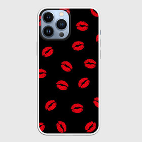 Чехол для iPhone 13 Pro Max с принтом Поцелуи в Санкт-Петербурге,  |  | Тематика изображения на принте: 8 марта | kis | kiss | love | горячий парень | губы | жаркие поцелуи | красные губы | любовь | мачо | подарок парню | помада | поцелуи | поцелуй