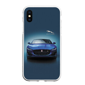 Чехол для iPhone XS Max матовый с принтом Jaguar в Санкт-Петербурге, Силикон | Область печати: задняя сторона чехла, без боковых панелей | Тематика изображения на принте: car | jaguar | power | predator | автомобиль | мощь | хищник | ягуар