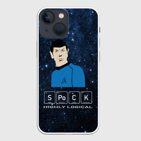 Чехол для iPhone 13 mini с принтом SPOCK (Z) в Санкт-Петербурге,  |  | spock | spok | star trek | startrek | вулканец | звездный путь | звездный флот | логика | спок | телесериал | энтерпрайз