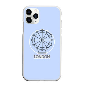 Чехол для iPhone 11 Pro Max матовый с принтом Лондон London Eye в Санкт-Петербурге, Силикон |  | Тематика изображения на принте: blue circle | england | english | europe | eye | gb | icon | london | travel | uk | vacation | англия | аттракцион | великобритания | европа | иконка | колесо обозрения | лондон | лондонский глаз | надпись | отпуск | поездка | путешествие |
